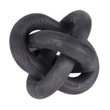 Jlong Wood Knot Decor, 3-Link Wood Chain Link Coffee Table Decor, Small Shelf Decor Accents, Hand Carved Modern Farmhouse Boho Wooden Knot Decorative Chain Wood Decor for Living Room Bedroom Office Jlong