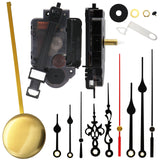 TIKROUND Original Youngtown 12888 Pendulum Clock Movement with 3 Sets of Hands 23 mm (9/10 inches) Shaft Length 15.4 mm (3/5 inch) Thread Length. TIKROUND