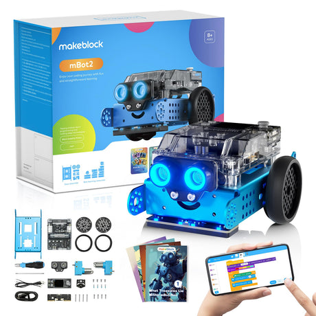 Makeblock mBot2 Coding Robot for Kids, AI Learning Support Scratch & Python Programming, Robotics Kit for Kids Ages 8-12 and up, Building STEM Robot Toys Gifts for Boys Girls Makeblock