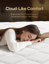 Full Mattress, 10in Memory Foam Hybrid Mattress, Medium Firm and Individually Pocket Springs - Pressure Relief, CertiPUR-US Certified, Motion Isolation-Extra Edge Support. (White, Full, 10, Inches) Om Vasudhare