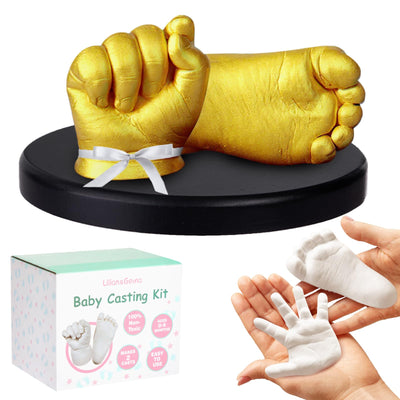 Lilian&Gema Baby Casting Kit Hands and Feet, Newborn Keepsake Foot Hand Mold Kit, Plaster Hand Mold Casting Kit for Babies 0-6 Months, Perfect for First Birthday, New Mom Baby Christmas Gift
