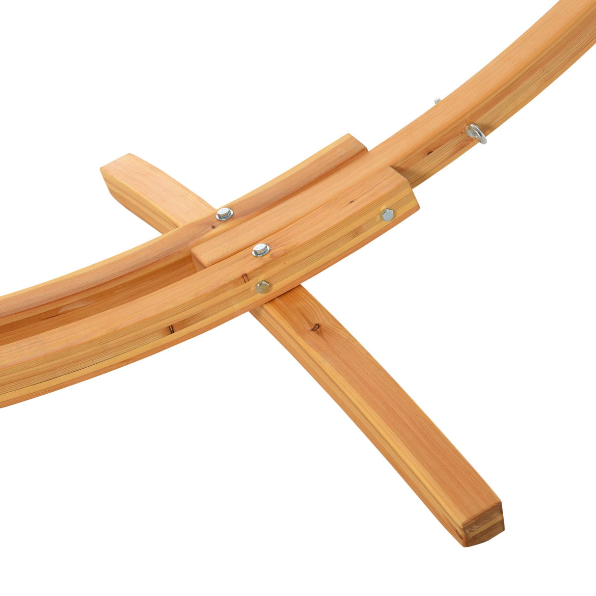 Outsunny 10.6' Wooden Hammock Stand Universal Garden Picnic Camp Accessories, 264lbs, Natural Outsunny