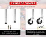 FDW 48 inch L×18 inch W×76 inch H Wire Shelving Unit Metal Shelf with 6 Tier Casters Adjustable Layer Rack Strong Steel for Restaurant Garage Pantry Kitchen Garage, Chrome FDW