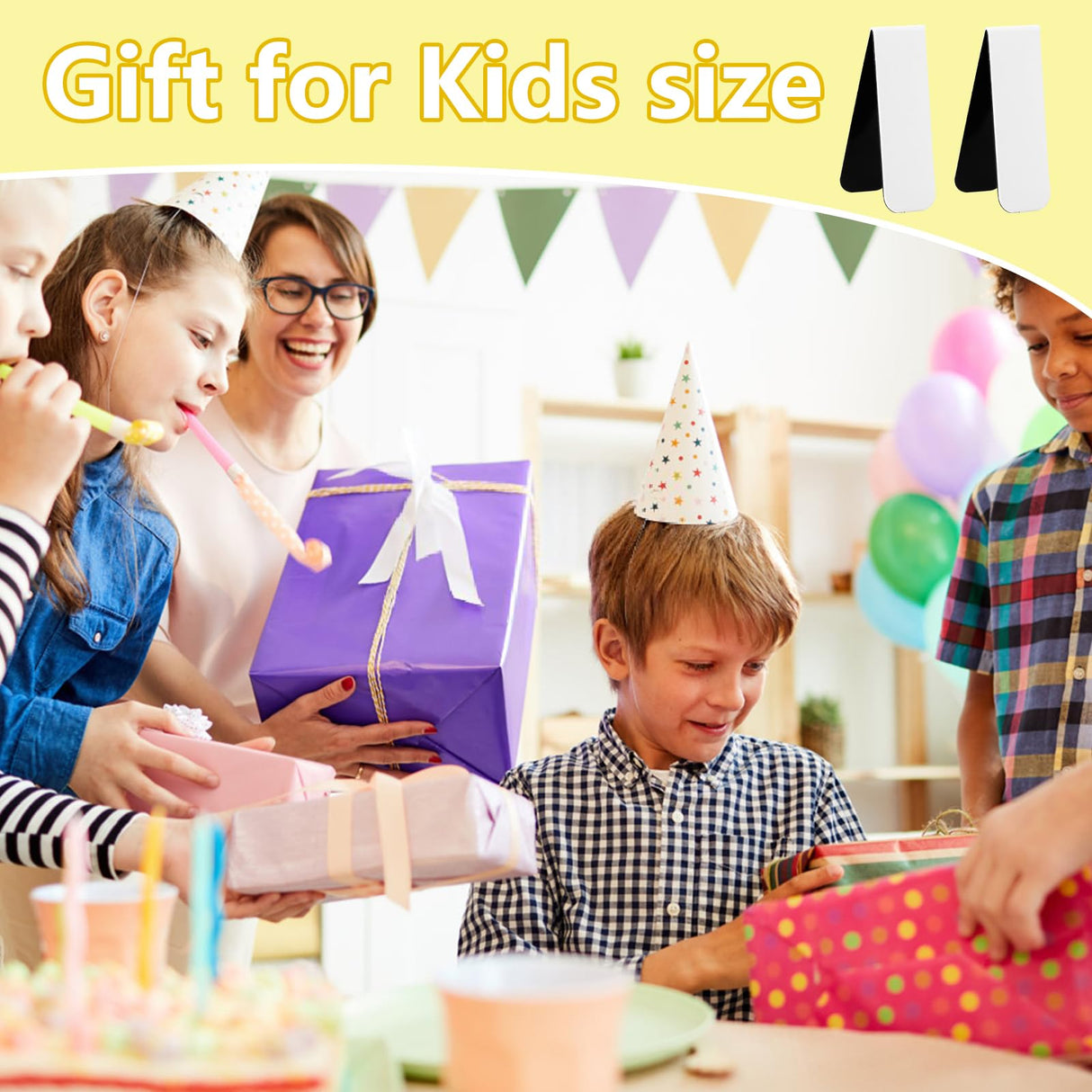 48 Pieces White Magnetic Bookmark Book Marker Clip Sublimation Bookmarks, Magnetic Page Markers Clips for Kids Students Teachers Classroom Office Reading Book Lovers Supplies Hxezoc