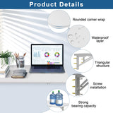 Gtouse Wall Mounted Folding Table, 47.2x15.7 inches, Laundry Folding Wall Table, Fold Down Table Wall Mounted, Folding Wall Desk for Laundry Room Balcony Office Kitchen Home - White Gtouse