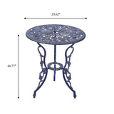 Mandolin Patio Table and Chairs,5 Piece Outdoor Dining Set,Rust-Resistant Cast Aluminum Bistro Set with Cushion.Rose Design (Copper) Mandolin