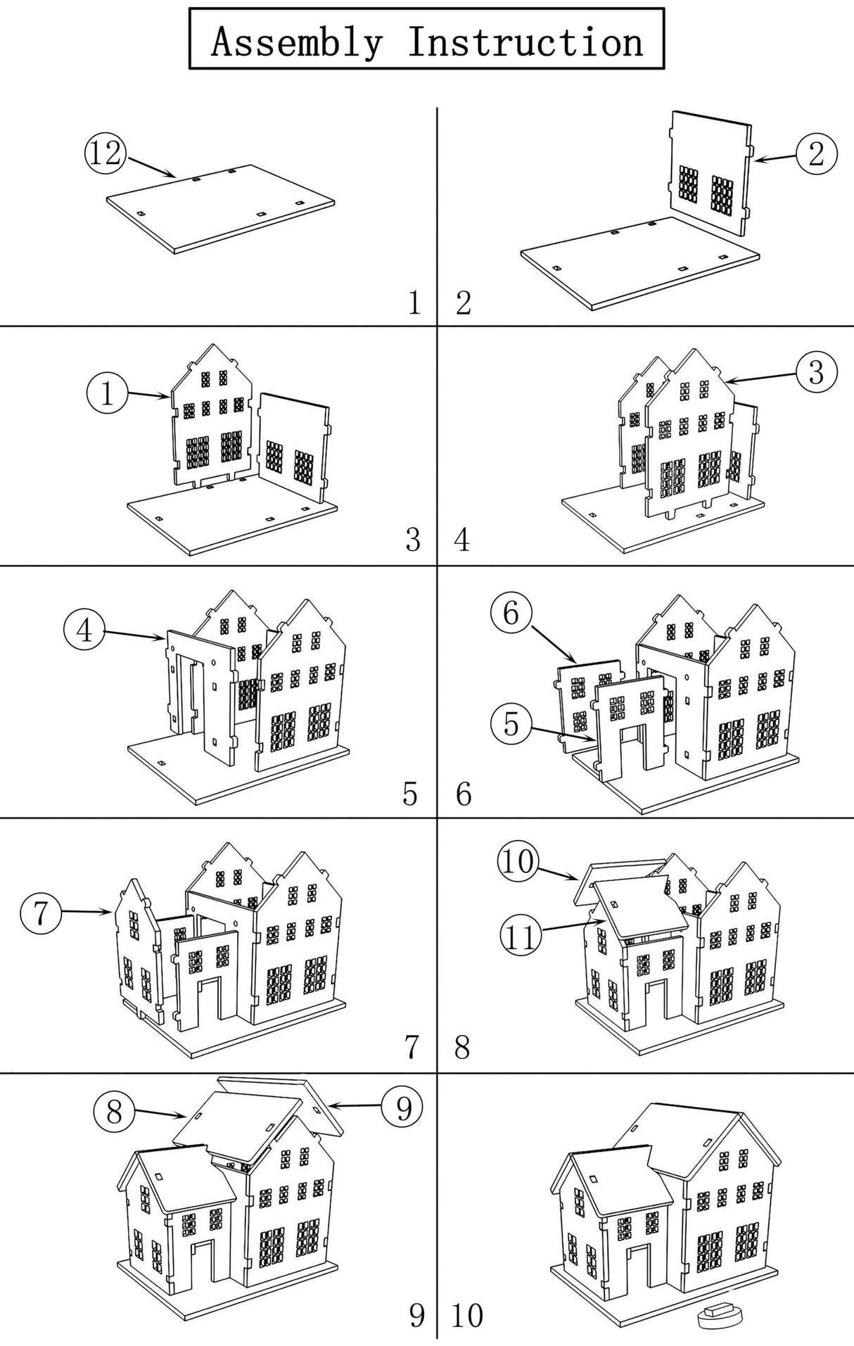 MPIUET 3D Wooden Puzzles for Adults Wooden House Building Model Kits, Hut Model 3D Puzzles Log Cabin Model Kits, 3D Jigsaw Puzzles, 3D Brain Teaser Puzzles, No Glue or Other Tools Required MPIUET