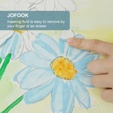 JOFOOK Liquid Latex Art Masking Fluid(5.3 fl oz) for Watercolor, Gouache Painting, Ink & Illustration, Arts Projects & Crafts Supplies Drawing Gum,Set of Two Bottles, Blue JOFOOK