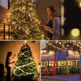 MYGOTO 33FT 100 LEDs String Lights,Green Wire Waterproof Fairy Lights 8 Modes 30V UL Certified Plug in Xmas Lights for Home, Garden, Wedding, Party, Christmas Decoration Indoor Outdoor (Warm White) Hopolon