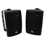 Dual Electronics 4" 3-Way High Performance Outdoor Indoor Speakers with Powerful Bass, Effortless Mounting Swivel Brackets, All Weather Resistance, Sold in Pair, LU43PB Dual Electronics