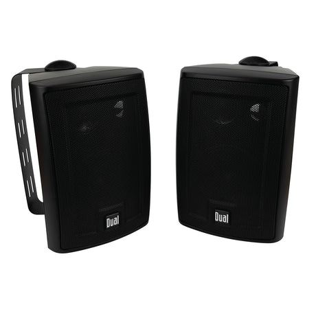 Dual Electronics 4" 3-Way High Performance Outdoor Indoor Speakers with Powerful Bass, Effortless Mounting Swivel Brackets, All Weather Resistance, Sold in Pair, LU43PB Dual Electronics