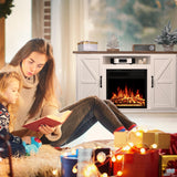 R.W.FLAME Fireplace TV Stand for 50 Inch TV, Modern Entertainment Center with 20" Electric Fireplace, TV Console with Open Shelves for Living Room and Bedroom, 48 Inch, Walnut R.W.FLAME