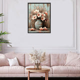 NWQZBYHT Flowers Diamond Art Kits for Adults Beginner,5D Diamond Painting Flowers,DIY Round Full Drill Diamond Dots Paintings Picture Gem Art Kits for Adults Crafts Home Wall Decor 12x16 Inch NWQZBYHT