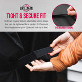 Grillman Premium Grill Cover for Outdoor Grill - Heavy-Duty Waterproof BBQ Grill Cover - Rip-Proof and Wind-Resistant - Large Barbecue Gas Grill Cover for Backyard - Black (52" L x 26" W x 43" H) Grillman