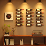 X-cosrack DIY 12 Bottles Wall Mounted Wine Rack, Detachable Wine Storage Organizer, Used Alone or A Set of 4, Wall Wine Display, for Kitchen, Dining Room, Bar, Wine Cellar X-cosrack