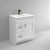 White Shaker Sink Base Bathroom Vanity with Drawers 30" Ready-to-Assemble Cabinet WoodArtSupply