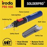 IRODA SOLDERPRO Butane Soldering Iron Kit Multi-Purpose 3-in-1 25-80W Pro Cordless Soldering Iron Box Set - Self-Igniting & Adjustable Flame, DIY Gift - Taiwan (90K) Iroda