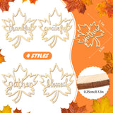 24 Pieces Fall Thanksgiving Maple Wooden Plate Decor Thankful Grateful Blessed Gather Place Card Settings Fall Dining Table Plate Ornament Farmhouse Home Table Rustic Letter Sign Bucherry