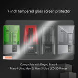LANKEGU 3PCS Tempered Glass Screen Protector for Mars 4, Mars 5, 3D Printer LCD Screen Protector Film Anti-Scratch and Anti-Leak for Elegoo Mars 4/Ultra, Mars 5/Ultra LANKEGU