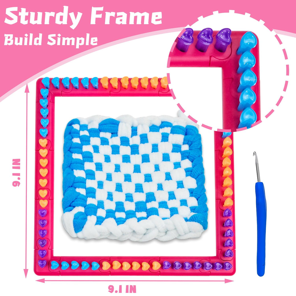 YGSEPCC Weaving Loom Kit Toys for Kids, DIY Art and Crafts for Adults, Girls Ideal Gifts for Ages 4 5 6 7 8-10 12 13, Easy Potholder Bracelets Knitting Activity for Beginners, 136 Craft Loops 22 Ropes YGSEPCC