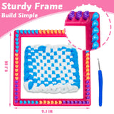 YGSEPCC Weaving Loom Kit Toys for Kids, DIY Art and Crafts for Adults, Girls Ideal Gifts for Ages 4 5 6 7 8-10 12 13, Easy Potholder Bracelets Knitting Activity for Beginners, 136 Craft Loops 22 Ropes YGSEPCC