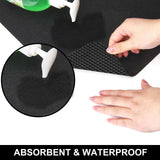 AiBOB Under Grill Mat, Premium Outdoor BBQ Mats Protect Decks and Patios, Absorbent Liquids Pad Under Grills, Reusable, Waterproof, 40x60 Black AiBOB