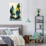 JOOZ Forest Paint by Numbers Kit for Adults with Frame, Adult Paint by Number Kits with Easel, DIY Abstract Forest Landscape Oil Painting Kit for Home Wall Decor 8x12 Inch JOOZ