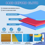 Ktaxon Inflatable Bounce House, Jumping Outdoor Air Castle Children Bouncer Double Water Slide with Air-Blower for Backyard, Park, Lawn (181" L x 181" W x 86.7" H) Ktaxon