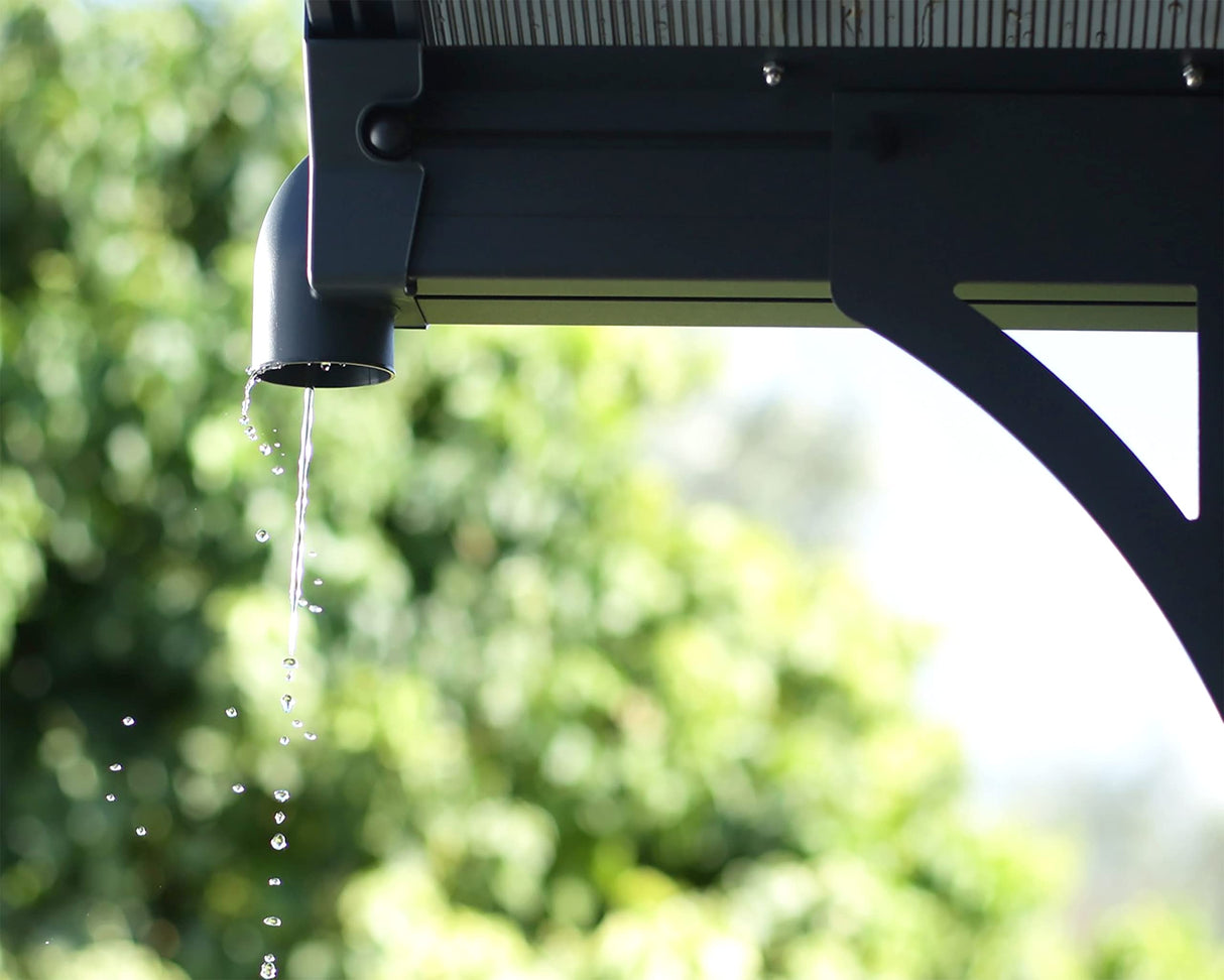 Palram - Canopia Arcadia 12 x 21 x 6.5 Carport, Heavy Duty Metal Car Port, Weather-Protected Aluminum Frame, Polycarbonate RV & Car Storage, UV Protected, DIY Truck Garage Kit, 10-Year Warranty, Gray Palram