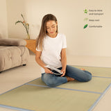 MustMat Tatami Mat Japanese Futon Mattress Portable Tatami Mattress Foldable Bed Frame Rush Grass (Twin XL) MustMat