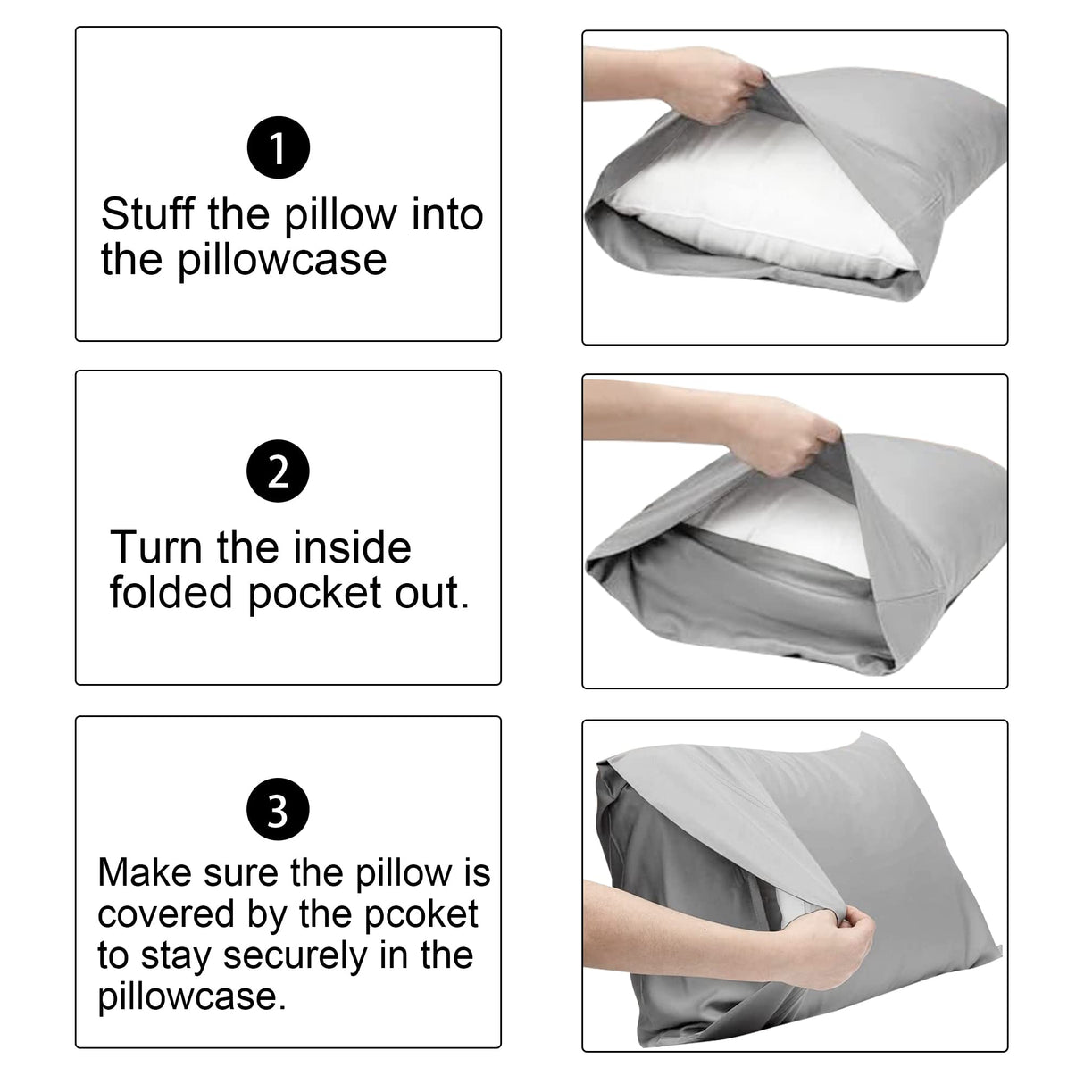 FLXXIE 2 Pack Microfiber King Pillow Cases, 1800 Super Soft Pillowcases with Envelope Closure, Wrinkle, Fade and Stain Resistant Pillow Covers, 20x36, White FLXXIE