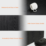 FITUEYES Large Floating TV Shelf Wood Media Entertainment Center,Wall Mounted Shelf with 3 Fluted Doors for TVs up to 80",Floating Storage Cabinet Under TV for Living Room, Bedroom,Black FITUEYES