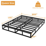 OSASET Queen Box Spring, 7 Inch Box Spring for Queen Bed, 3000 lbs Heavy Duty Metal Frame Mattress Foundation with Fabric Cover, Easy Assembly-Noise Free OSASET