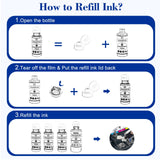 Pristar Compatible with HP 31 32XL Ink Bottle Set Compatible with HP Smart Tank 7301 7001 7602 5000 6001 5101 5102 5103 Plus 651 551 455 457 450 All-in-One Ink (165 ML 32XL Black Ink 100 ML 31 CMY Ink Pristar