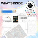 Yezavesu Black Cat Paint by Numbers Kit for Adults Beginner, Magic Adult Paint by Number Kits on Canvas Without Frame, DIY Acrylic Cat Painting by Numbers for Home Wall Decor Gift 16x20 Inch Yezavesu