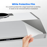 FIREGAS Range Hood 30 Inch Under Cabinet, 450 CFM Ducted/Ductless Kitchen Hood with 3 Speed Fan, Stove Hood Vent with Gesture and Touch Control, Delay Function and LED Lights, Charcoal Filter FIREGAS