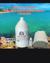 Polymer World- 1 Gal Polyester Resin with Rolled .75x50x5 Yard Chopped Strand Mat, Fiberglass Kit for Boats, Cars, Surfboard, RV, Canoes, Jetski, Watercraft, with MEKP Polymer World