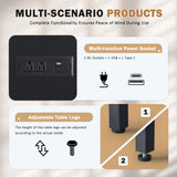 WARCAT 55-75 Gallon Aquarium Stand, Fish Tank Stand, Support up to 1200 lbs, 52" L x 19.68" W Tabletop, Built-In Power Outlet, Dual Storage Cabinets and Shelves (Black) WARCAT