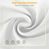 EnHomee Dresser for Bedroom with LED Lights, 12 Drawers Bedroom Dresser, Black Dresser and Tall Dresser with Open Shelves, Fabric Dressers & Chests of Drawers with Sturdy Metal Frame, White EnHomee