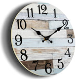 KECYET Coastal Wall Clock 14 Inch Silent Non-Ticking Wall Clock Battery Operated Decorative for Kitchen, Bathroom, Living Room KECYET