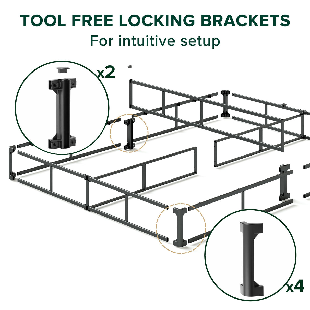 ZINUS 9 Inch WonderBox(TM) Smart Box Spring, Quick Assembly Mattress Foundation, Durable Metal Frame, King, Grey ZINUS