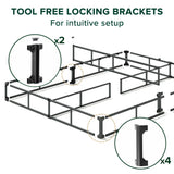 ZINUS 9 Inch WonderBox(TM) Smart Box Spring, Quick Assembly Mattress Foundation, Durable Metal Frame, King, Grey ZINUS