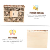 OFFSCH Creative House Mason House Garden Decoration Critter Cages Mason Bees House Hanging Hotels Hotel Garden Habitat House Hotel Beehive Decor Room Wooden House Solid Wood OFFSCH