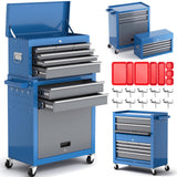 AIRAJ PRO Rolling Tool Chest with Wheels,8-Drawer Large Tool Storage Cabinet with 10 Hooks & 8 Tool Box Organizer & 2 Keys,Detachable High Capacity Tool Chest for Workshop Mechanics Garage AIRAJ PRO