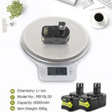 LabTEC RB18L50 18V 6000mAh Lithium Battery Compatible with Ryobi 18V BPL-1815 BPL-1820G BPL1820 BPL18151 P102 P103 P104 P105 P107 P109 P122 Cordless Power Tools with LED Indicator Labtec