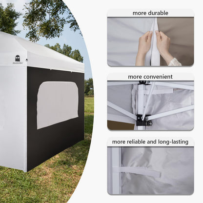 MordenApe Sunshade Sidewall for 10x10 Pop Up Canopy Gazebos Tent - Straight Leg, Instant Waterproof Canopy SunWall, 1 Pack Canopy Sidewall Only (Spliceable, White)