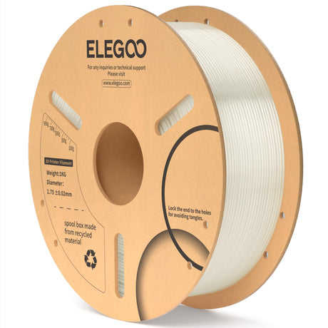 ELEGOO PLA Filament 1.75mm Translucent 1KG, 3D Printer Filament Dimensional Accuracy +/- 0.02mm, 1kg Cardboard Spool(2.2lbs) 3D Printing Filament Fits for Most FDM 3D Printers ELEGOO