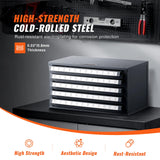 VEVOR Tap Dispenser Cabinet, Five-Drawer Tap Organizer Cabinet for #2-56-#12-28 Steel Tap Dispenser Organizer Cabinet with Labels, 60-Compartment Stackable Tap Cabinet for Tap Storage VEVOR