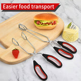 WHTCHSU 2-Pcs Stainless Steel Scissor Tongs, 9.25-Inch and 11-Inch set Kitchen cooking grilling tongs WHTCHSU