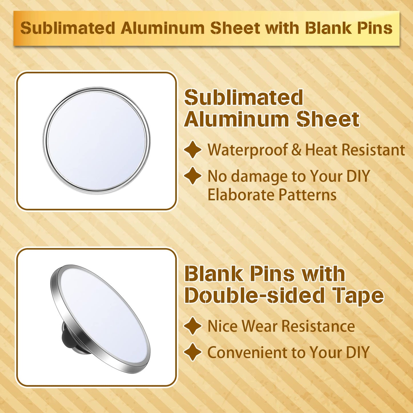 30 Pcs Sublimation Blank Pins DIY Button Badge Kit Sublimation Silver Blank Aluminum Sheet with Butterfly Pin Backs for DIY Craft Jewelry Lapel Making Supplies Valentines Day Gift(Round, 0.98")